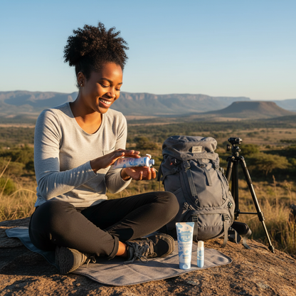 Woman with Laikou Milk Outdoors